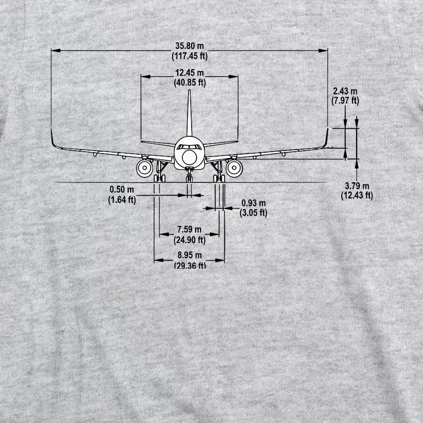 Airbus A320 Jet Airplane Schematic Aviation Pilot Gift Idea T-Shirt