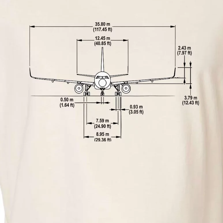 Airbus A320 Jet Airplane Schematic Aviation Pilot Gift Idea Garment-Dyed Women's Muscle Tee