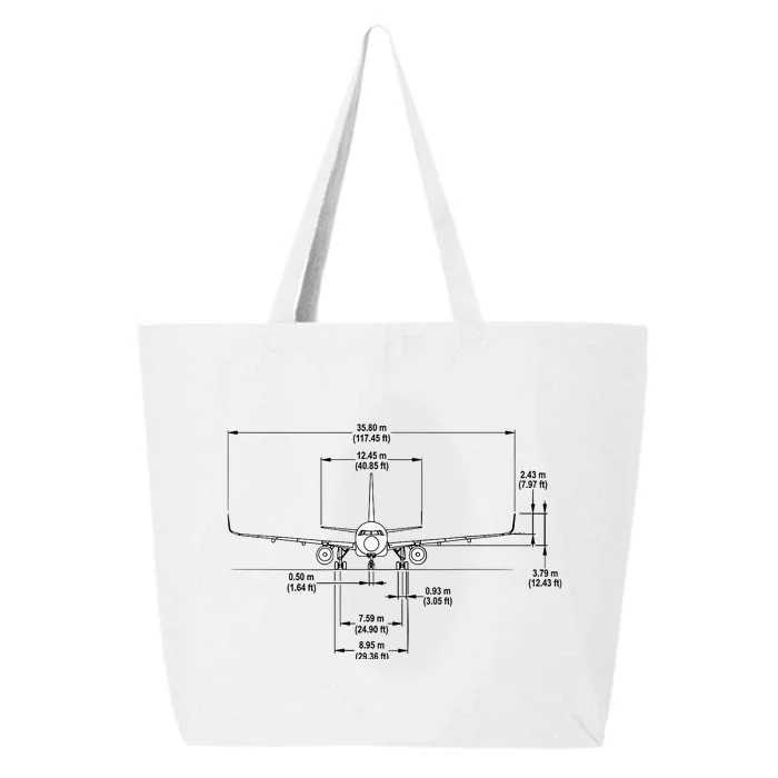 Airbus A320 Jet Airplane Schematic Aviation Pilot Gift Idea 25L Jumbo Tote