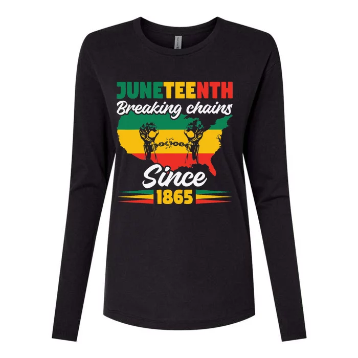 African American Juneteenth 1865 Womens Cotton Relaxed Long Sleeve T-Shirt