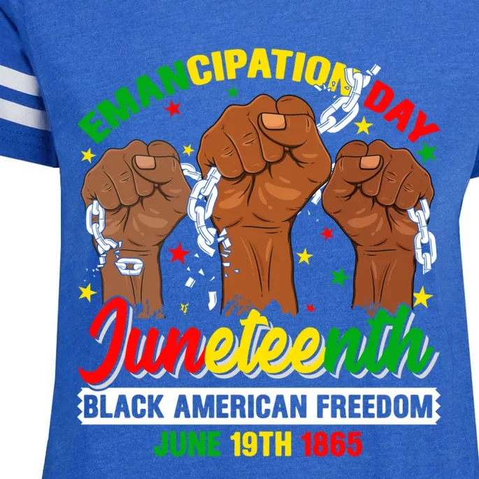 African American Juneteenth Freedom Black History June 19 Gift Enza Ladies Jersey Football T-Shirt