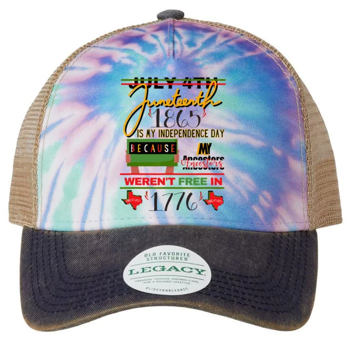 African American June 19th Independence Day Tee Legacy Tie Dye Trucker Hat