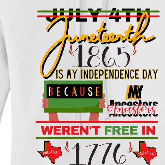 African American June 19th Independence Day Tee Women's Pullover Hoodie