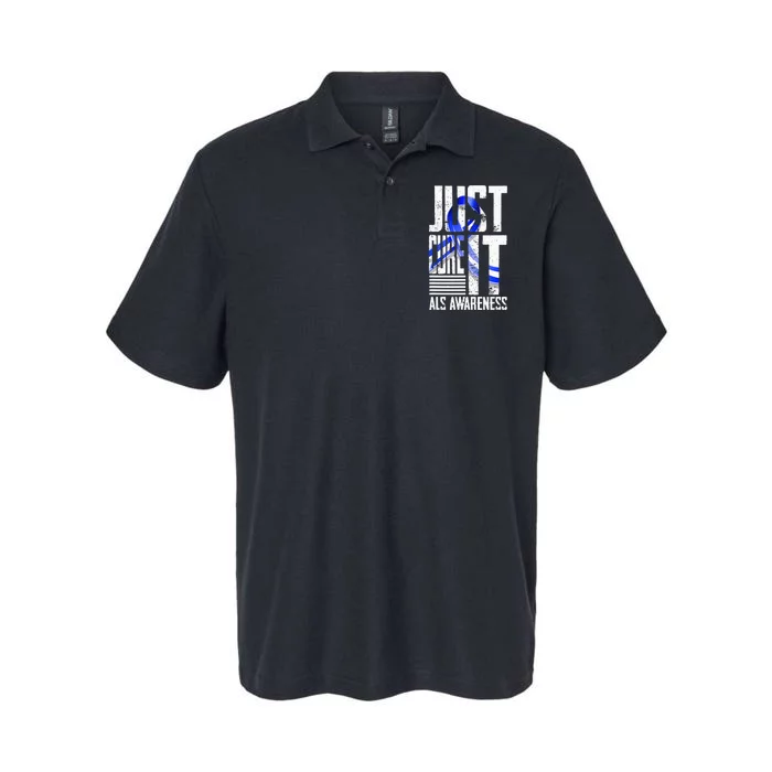 ALS Awareness Just Cure ALS funny support Softstyle Adult Sport Polo