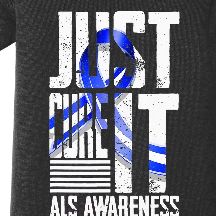 ALS Awareness Just Cure ALS funny support Baby Bodysuit