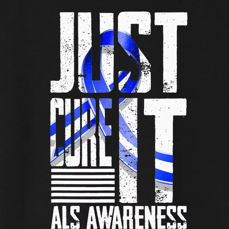 ALS Awareness Just Cure ALS funny support Women's Crop Top Tee