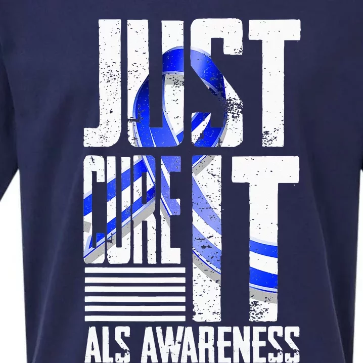 ALS Awareness Just Cure ALS funny support Sueded Cloud Jersey T-Shirt