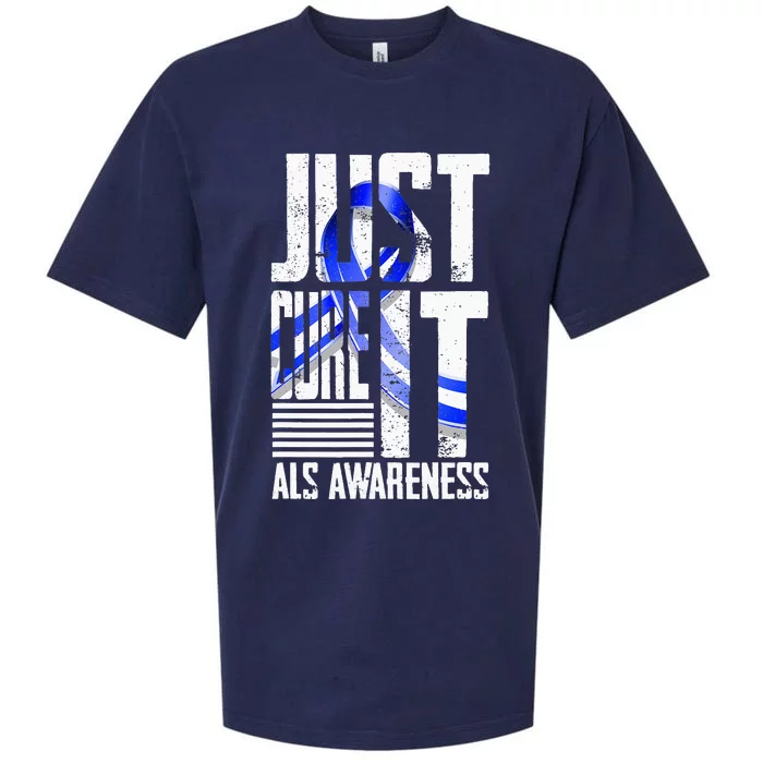 ALS Awareness Just Cure ALS funny support Sueded Cloud Jersey T-Shirt