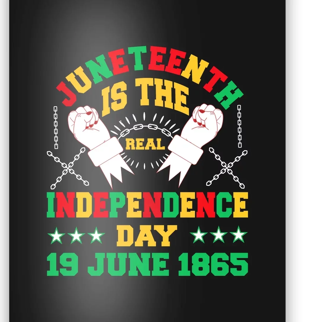 Afro America Juneteenth Is The Real Independence Day 19 June 1865 Gift Poster