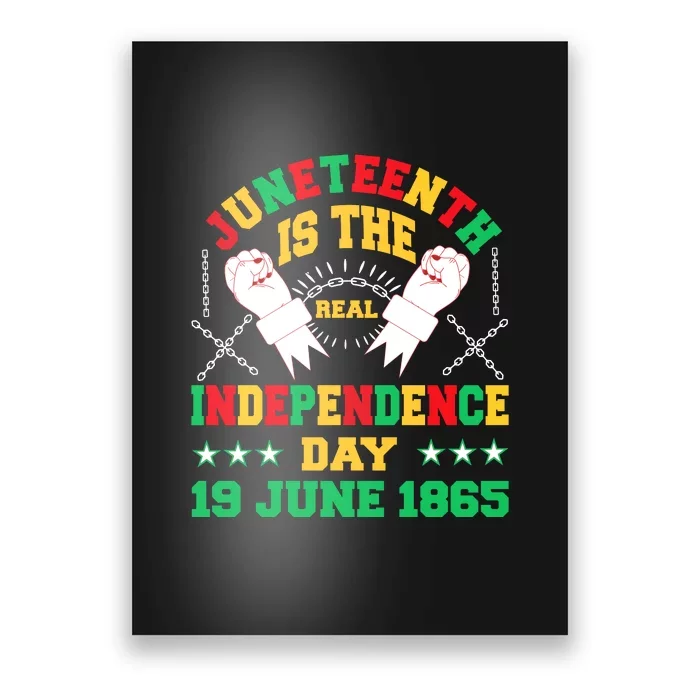 Afro America Juneteenth Is The Real Independence Day 19 June 1865 Gift Poster