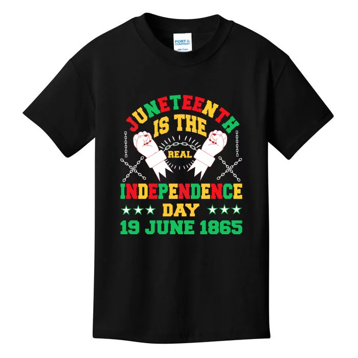 Afro America Juneteenth Is The Real Independence Day 19 June 1865 Gift Kids T-Shirt