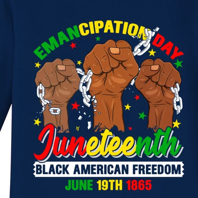 African American Juneteenth Freedom Black History June 19 Great Gift Baby Long Sleeve Bodysuit