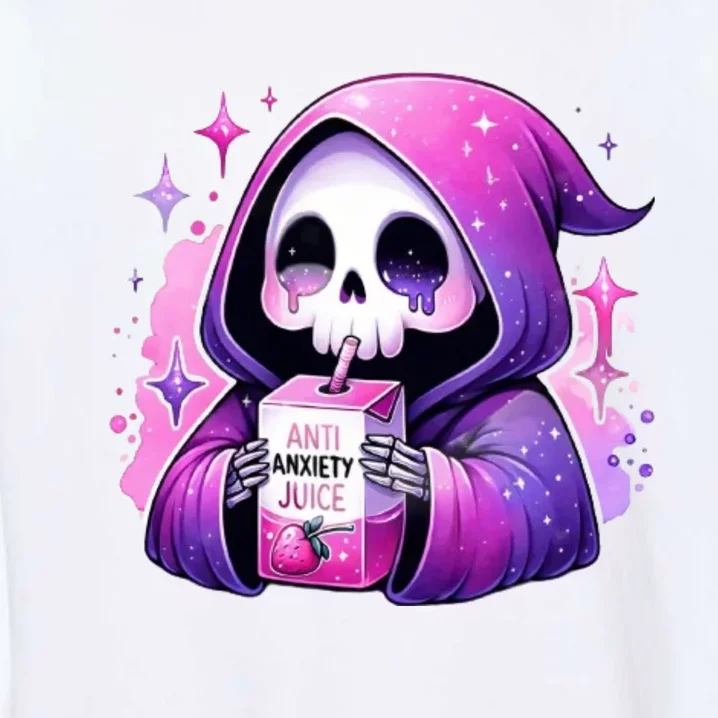 Anti Anxiety Juice Anxious Grim Reaper Halloween Garment-Dyed Sweatshirt