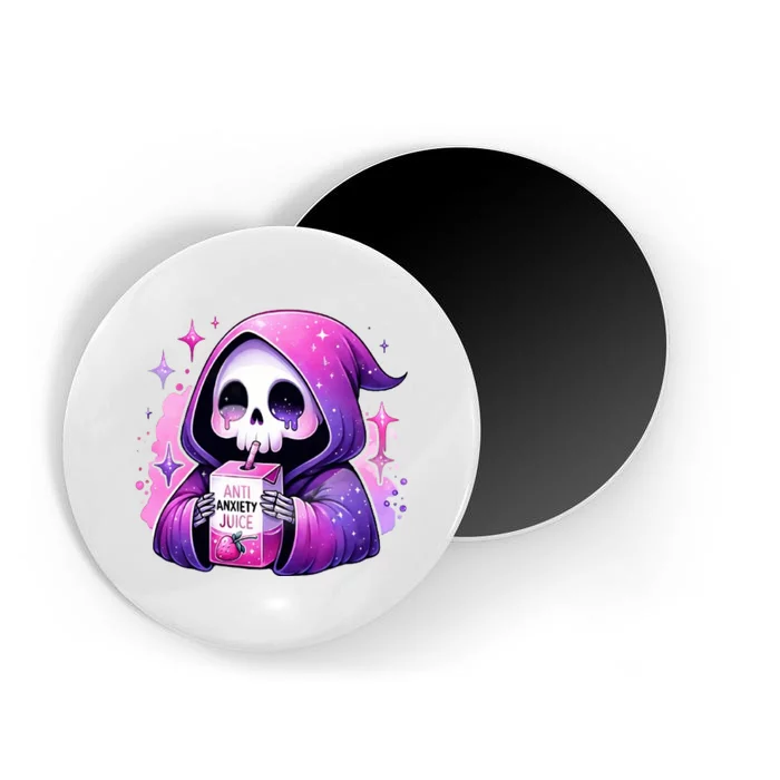 Anti Anxiety Juice Anxious Grim Reaper Halloween Magnet