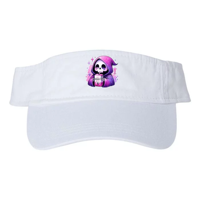 Anti Anxiety Juice Anxious Grim Reaper Halloween Valucap Bio-Washed Visor