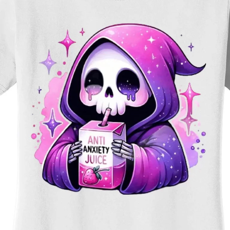 Anti Anxiety Juice Anxious Grim Reaper Halloween Women's T-Shirt