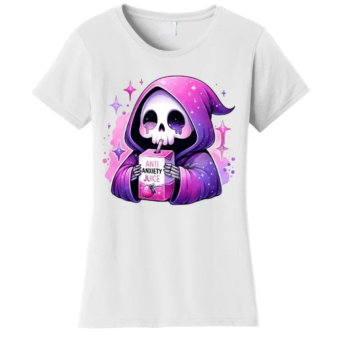 Anti Anxiety Juice Anxious Grim Reaper Halloween Women's T-Shirt