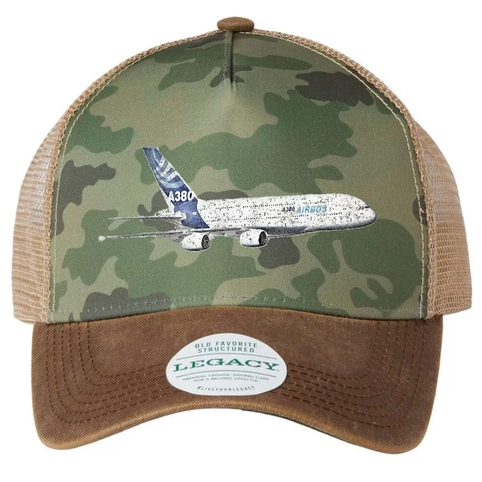 Airbus A380 Jet Airplane Airline Aviation Pilot Legacy Tie Dye Trucker Hat