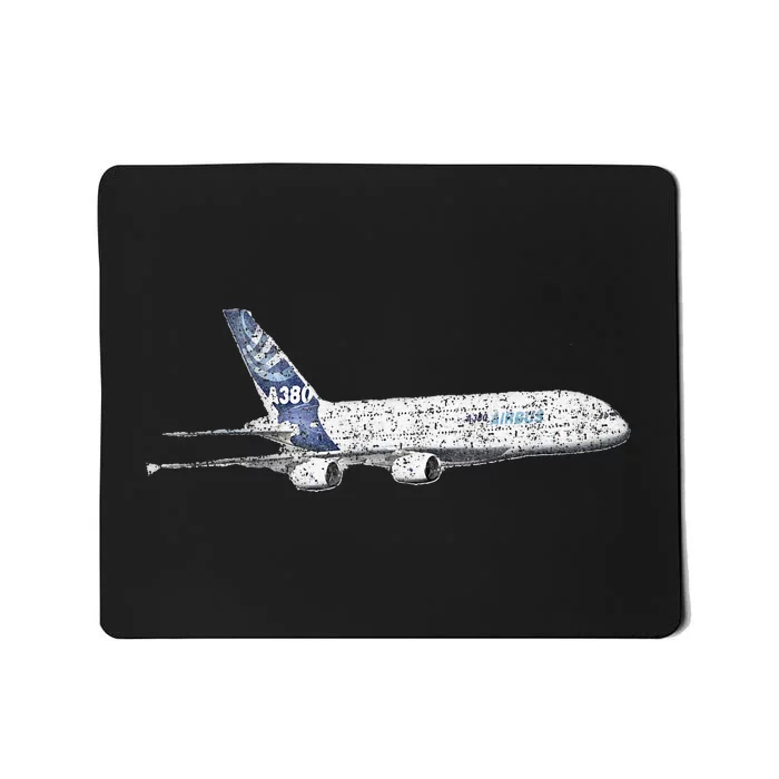 Airbus A380 Jet Airplane Airline Aviation Pilot Mousepad