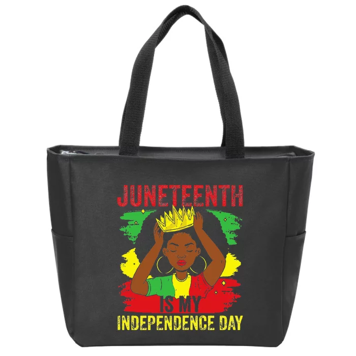 African American Juneteenth Is My Independence Day Zip Tote Bag