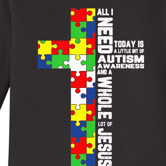 Autism Awareness Jesus Cross Puzzle Cool Christian Gifts Baby Long Sleeve Bodysuit