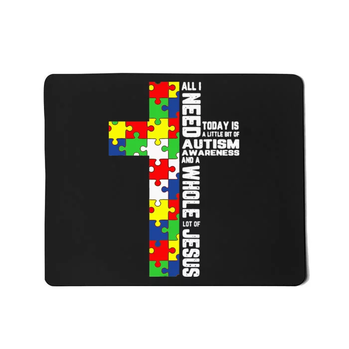 Autism Awareness Jesus Cross Puzzle Cool Christian Gifts Mousepad