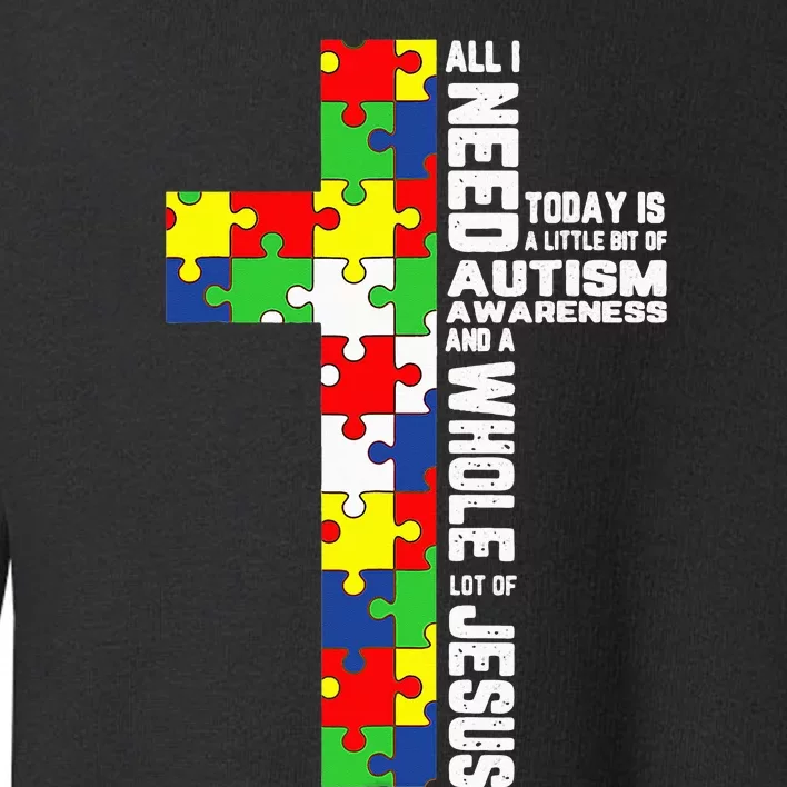 Autism Awareness Jesus Cross Puzzle Cool Christian Gifts Toddler Sweatshirt