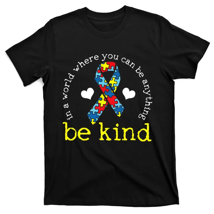 Autism Awareness Kindness Ribbon Heart T-Shirt