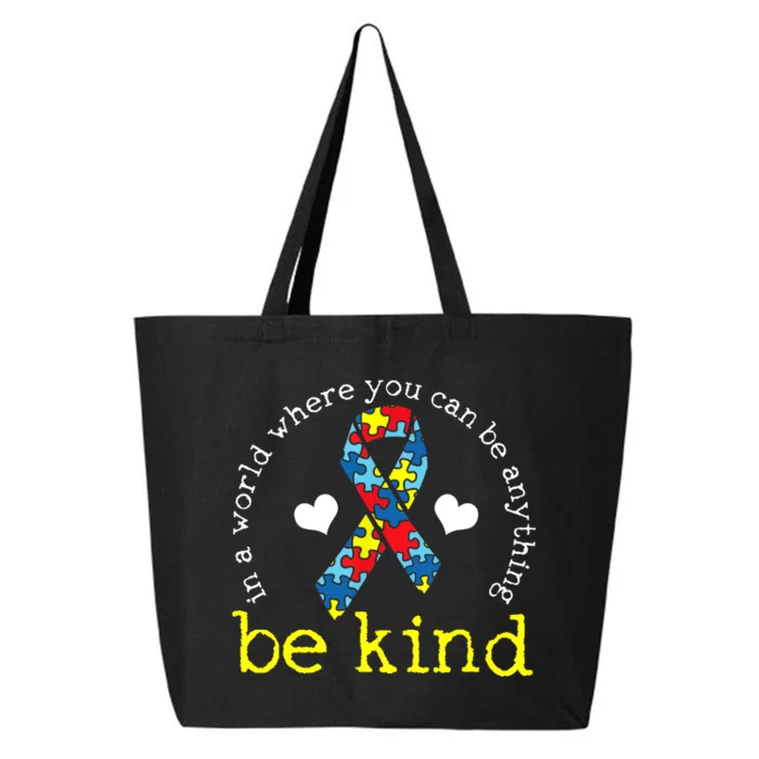 Autism Awareness Kindness Ribbon Heart 25L Jumbo Tote