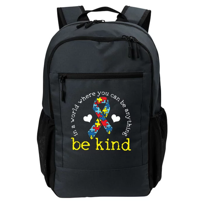 Autism Awareness Kindness Ribbon Heart Meaningful Gift Daily Commute Backpack