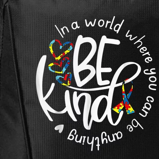 Autism Awareness Kindness Ribbon Heart City Backpack