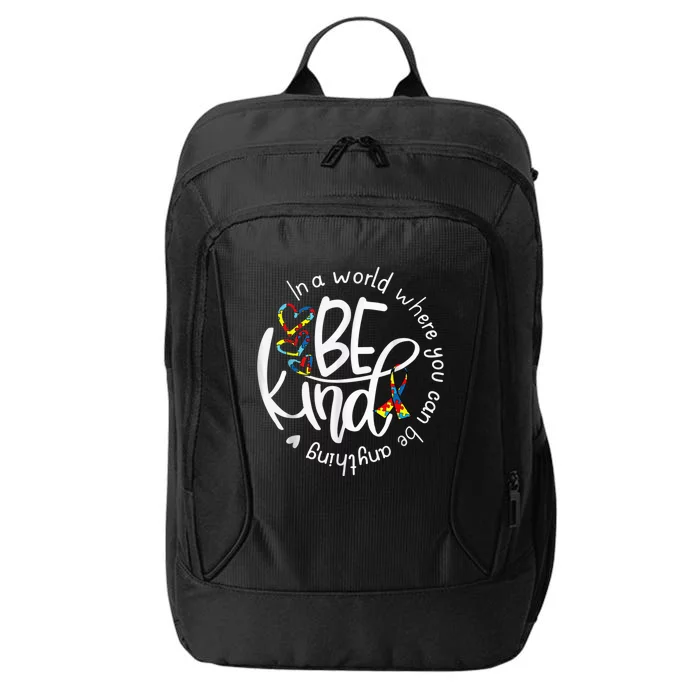 Autism Awareness Kindness Ribbon Heart City Backpack