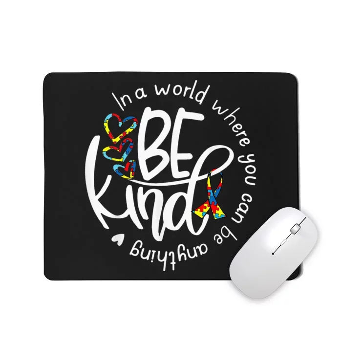 Autism Awareness Kindness Ribbon Heart puzzle Mousepad