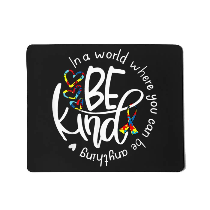 Autism Awareness Kindness Ribbon Heart puzzle Mousepad