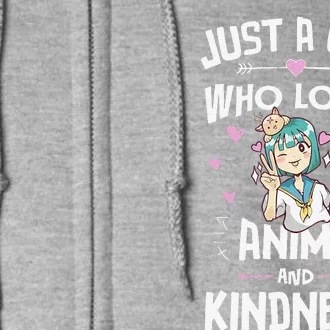 Anime And Kindness Gifts For Daughter And Girls Full Zip Hoodie