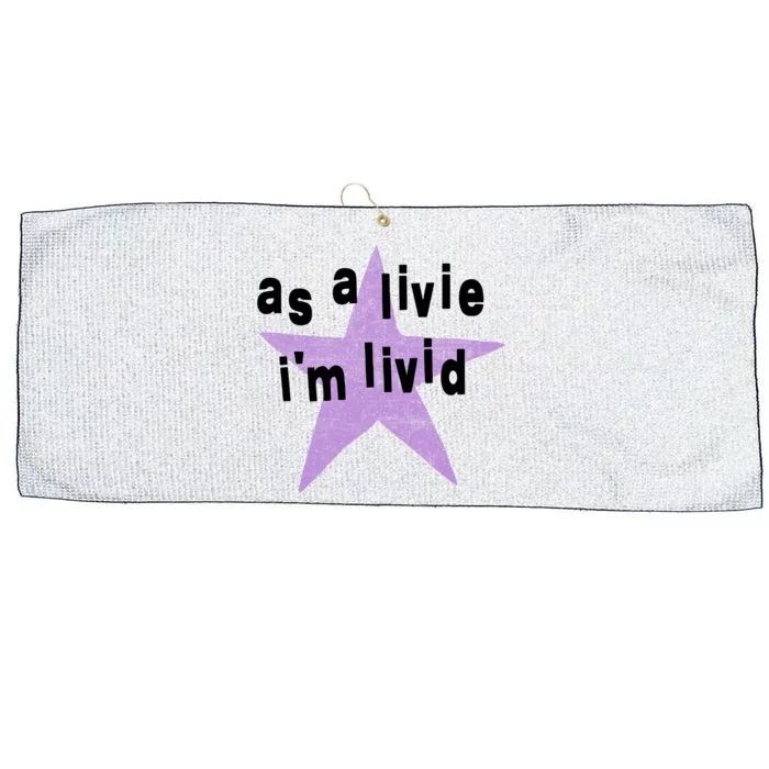 As A Live Im Livid Large Microfiber Waffle Golf Towel