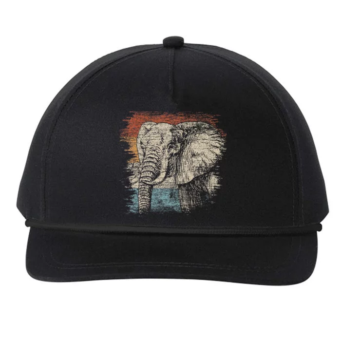 African Animal Lover Gift Elephant Snapback Five-Panel Rope Hat