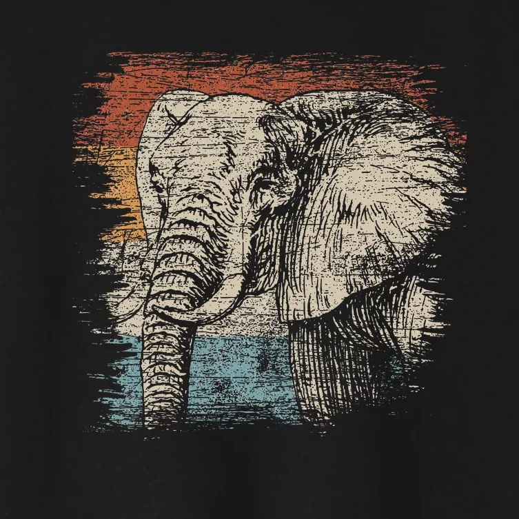 African Animal Lover Gift Elephant Women's Crop Top Tee