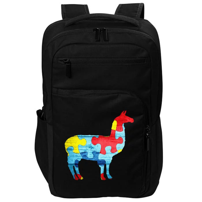 Autism Awarenesss Llama Puzzle Gift Impact Tech Backpack