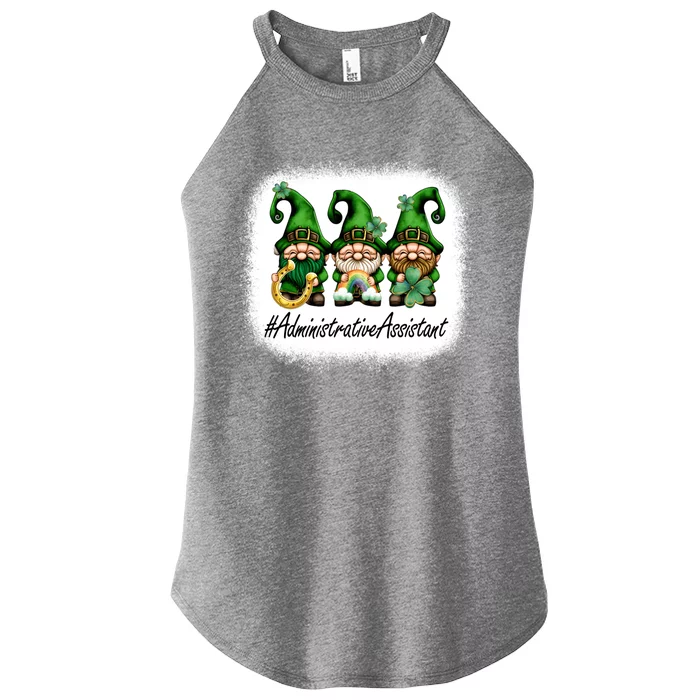 Administrative Assistant Lucky Gnomes St Patricks Day Funny Gift Women’s Perfect Tri Rocker Tank