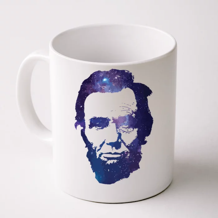 Abe Abraham Lincoln Galaxy Retro President 4th Of July Front & Back Coffee Mug