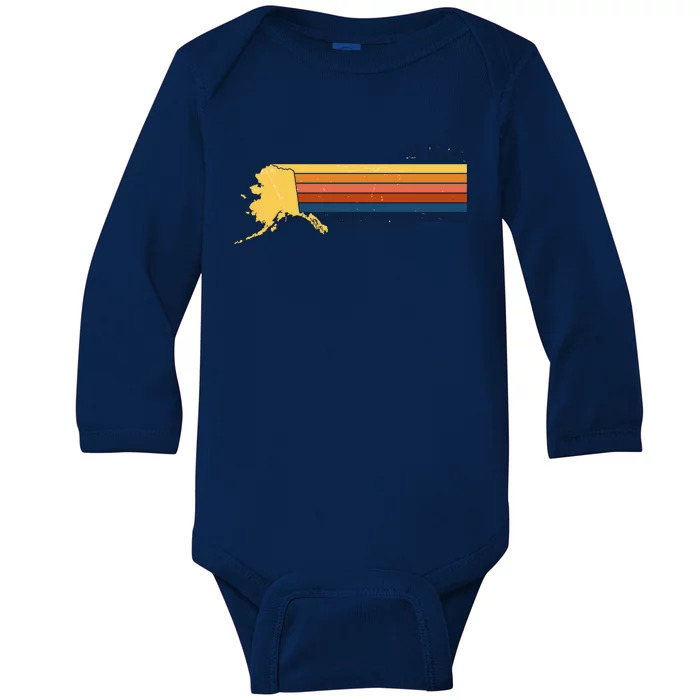 Retro Vintage Alaska Baby Long Sleeve Bodysuit