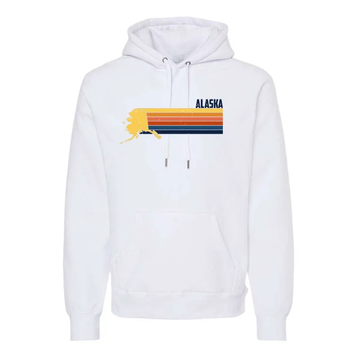 Retro Vintage Alaska Premium Hoodie