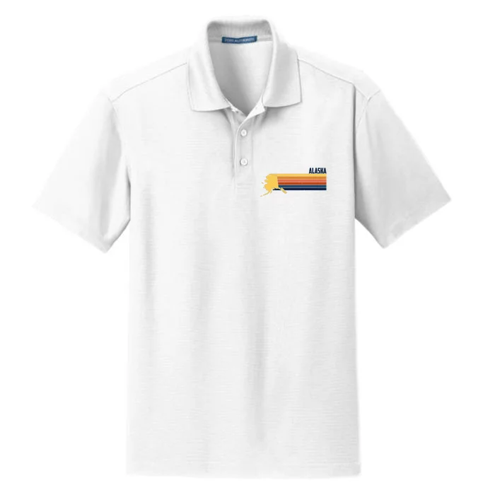 Retro Vintage Alaska Dry Zone Grid Performance Polo