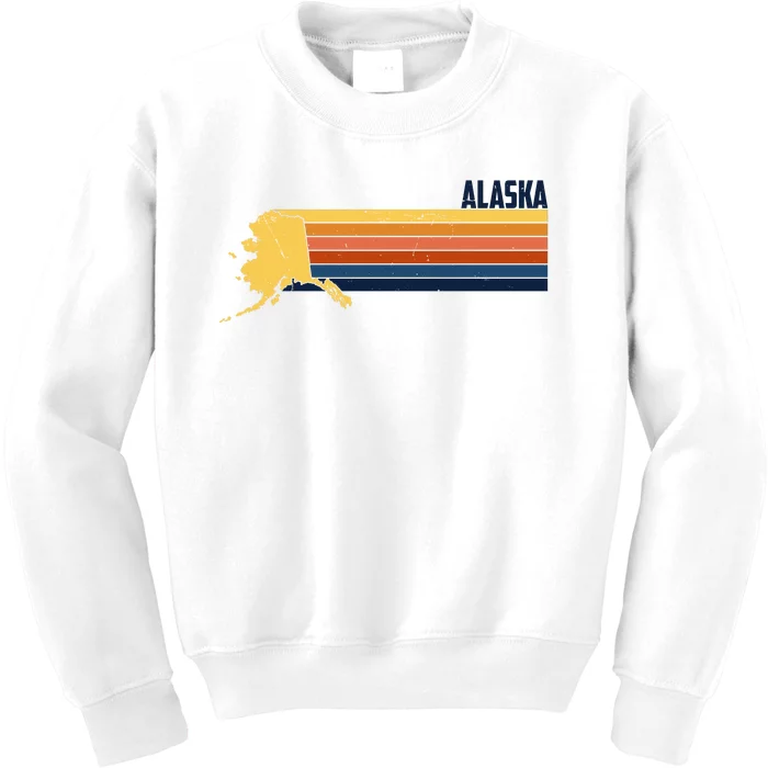 Retro Vintage Alaska Kids Sweatshirt