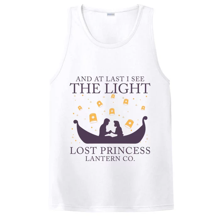 And At Last I See The Light Retro Rapunzel Lost Princess Performance Tank