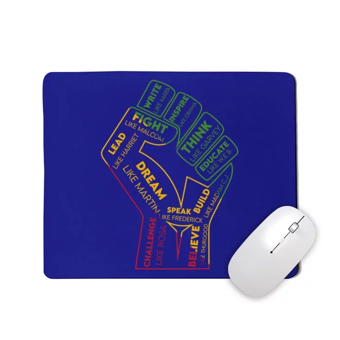 African American Leaders Gift Afro Protest Black Fist Gift Mousepad