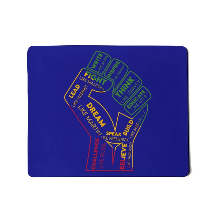 African American Leaders Gift Afro Protest Black Fist Gift Mousepad