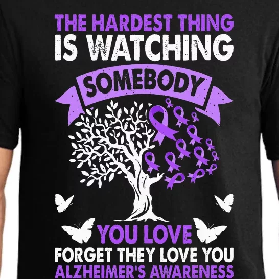 AlzheimerS Awareness Love Support Purple Ribbon Month Pajama Set