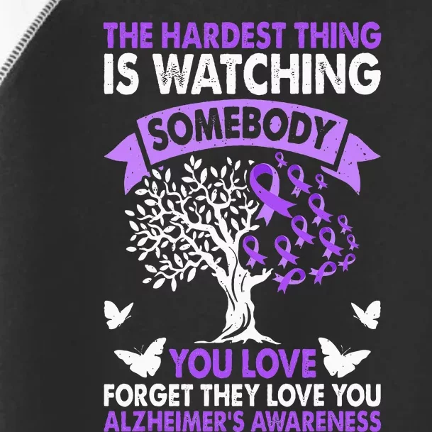 AlzheimerS Awareness Love Support Purple Ribbon Month Toddler Fine Jersey T-Shirt